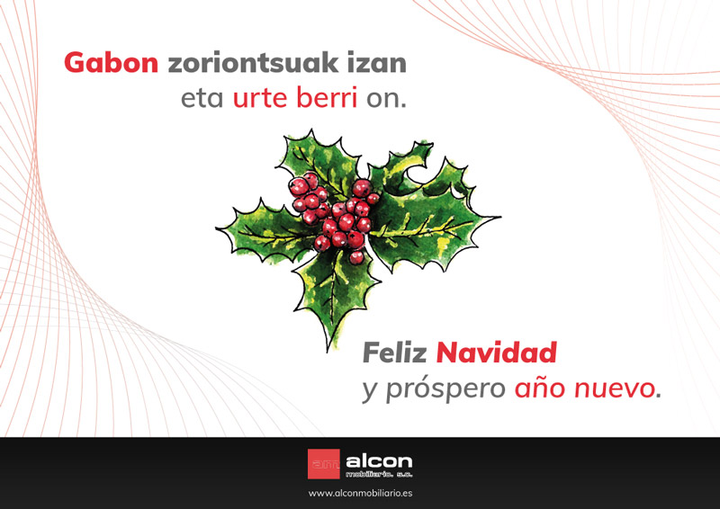 Felicitación Navideña de Alcon Moiliario 2018 - felices fiestas