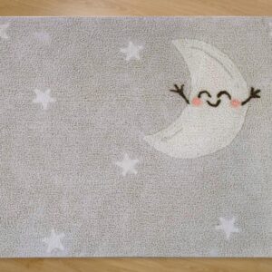 Alfombra lavable rectangular gris Happy Moon - Alcon Mobiliario