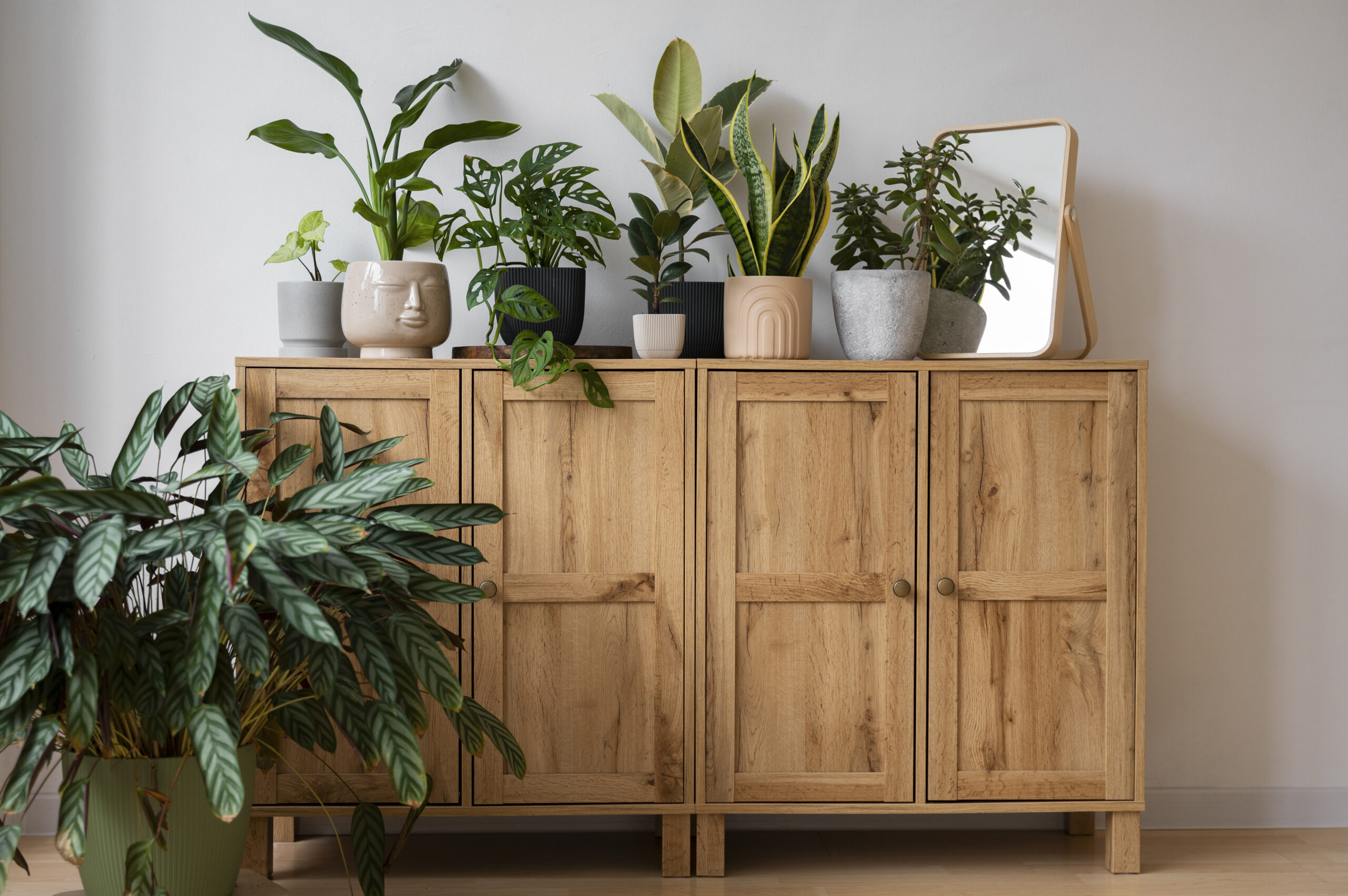 Muebles para verano con madera clara.